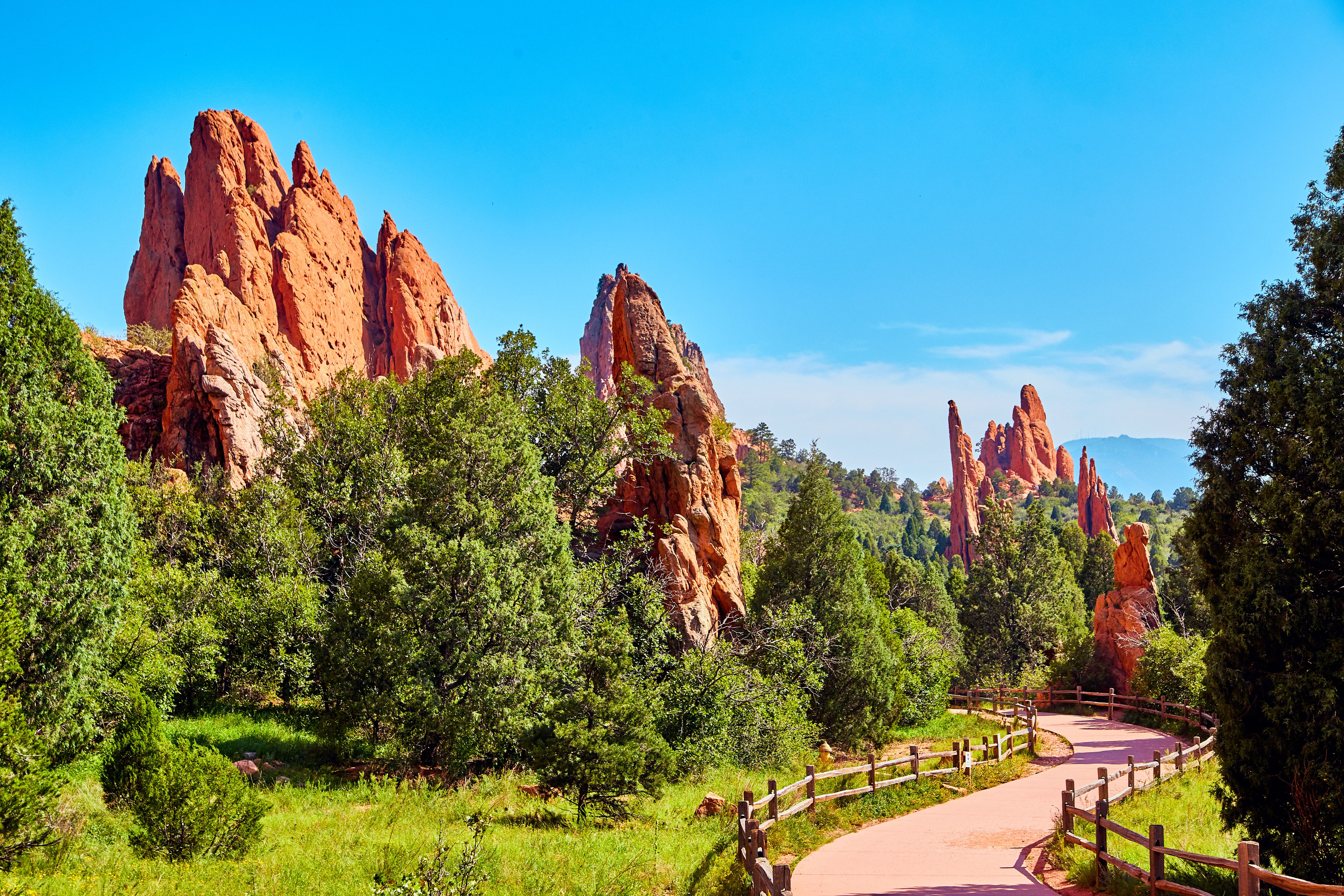 Sandstone trail in Garden of the Gods.