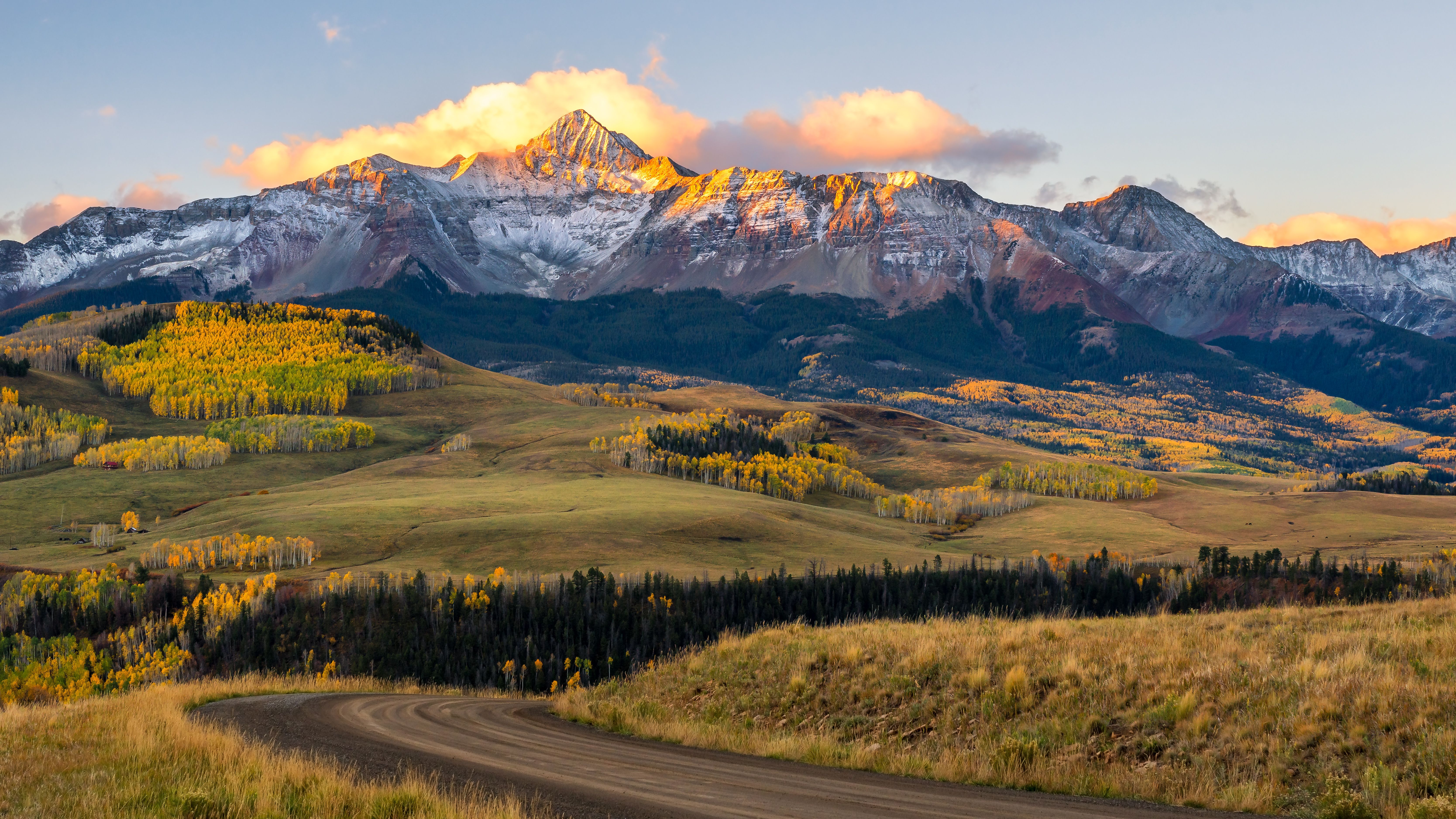 Mount Sneffels seen from Last Dollar Road in Colorado.